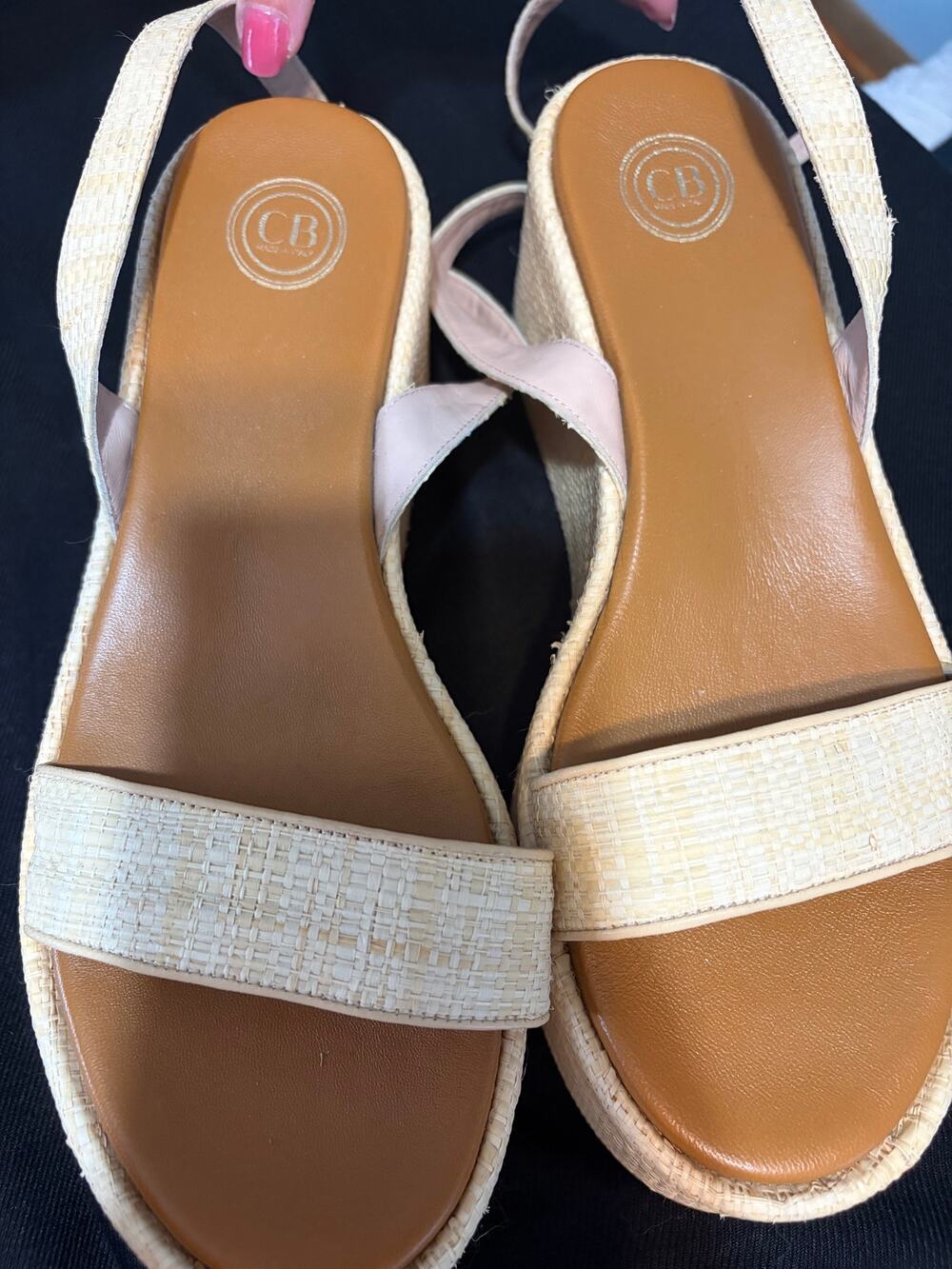 Camilla Benedeti CB Handmade Italy Euro Style Platform Espadrille Sandals 9.5